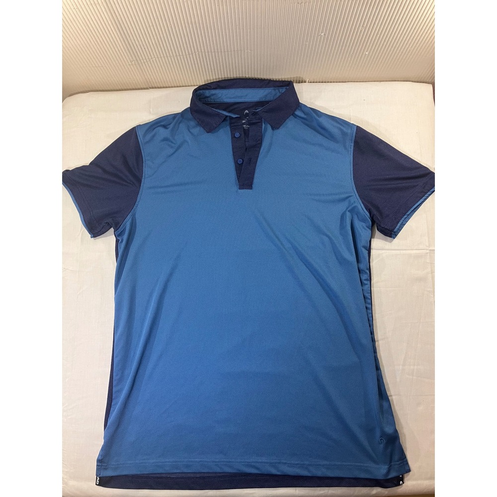 HEAD Golf XL Mens Polo Shirt Blue Short Sleeve Athletic‎ Golfing Sportswear